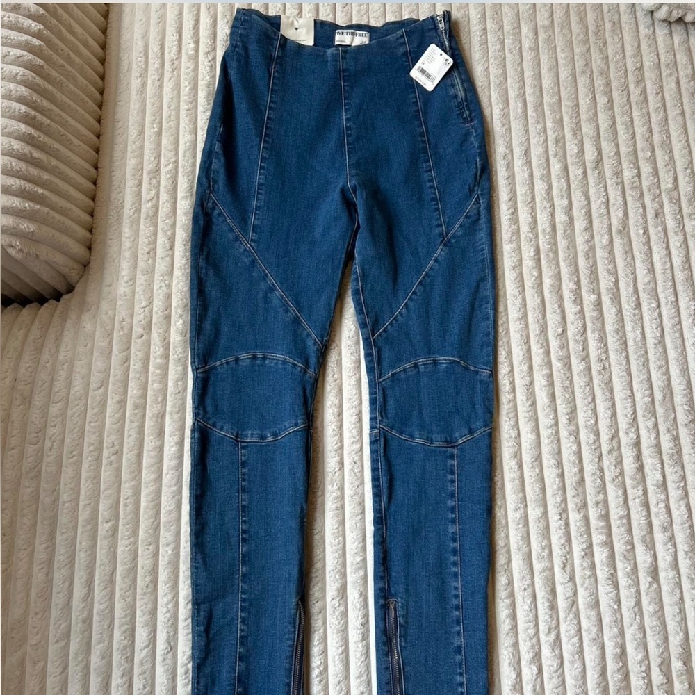 Free People Bella Moto Skinny Jeans Size 28 BNWT